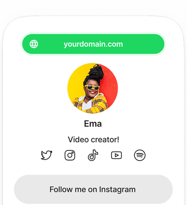 Use the domain name of your choice